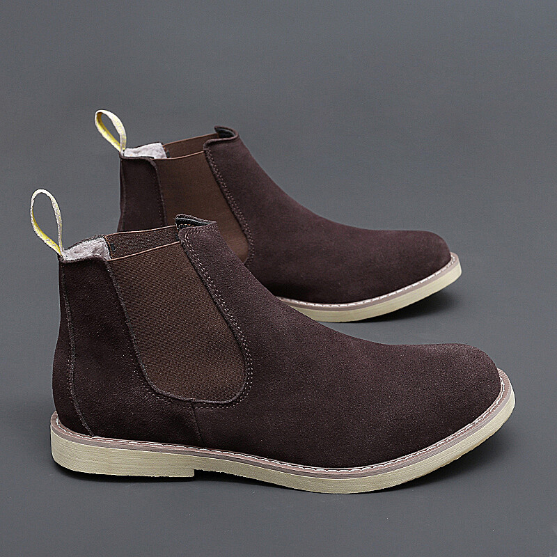 Velika veličina 47 48 Muške Chelsea čizme Antilop kožne gležnjače Cipele protiv klizanja Luksuzna marka Moda Britanski stil Jesen Zima