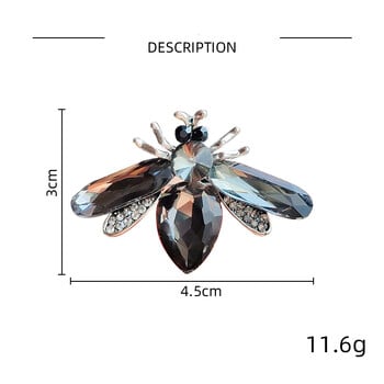 Δημιουργική χαριτωμένη καρφίτσα μελισσών μόδας κρυστάλλινο έντομο στρας κορσάζ Γυναικείο παλτό Αξεσουάρ καρφίτσα vintage σμάλτο ζωική καρφίτσα