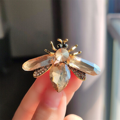 Creativ, drăguț, broșă cu albină, modă, cristal, insecte, strass, corsaj, accesorii pentru costum pentru haine, ace, broșă cu animale, email, vintage