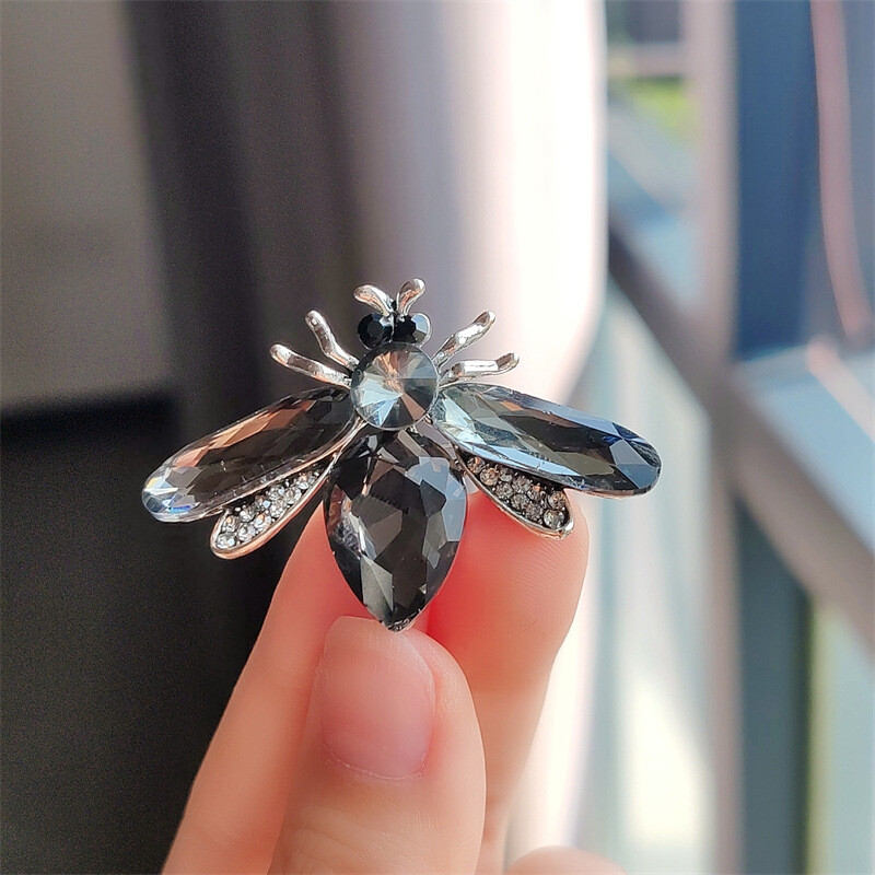 Creativ, drăguț, broșă cu albină, modă, cristal, insecte, strass, corsaj, accesorii pentru costum pentru haine, ace, broșă cu animale, email, vintage