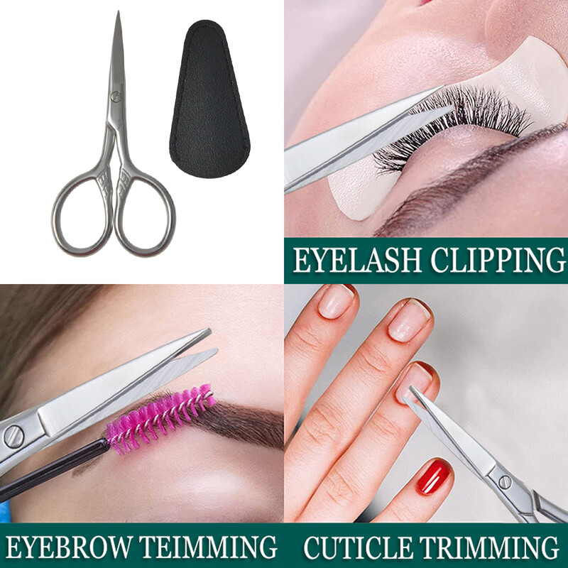 1 db rozsdamentes acél kis kozmetikai olló szemöldökvágás hegyes kerek fej kis olló szakáll borotválkozás szépség olló