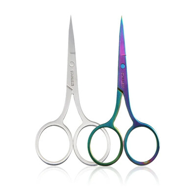 1 buc Foarfecă pentru sprâncene Machiaj Trimmer pentru gene Dispozitiv pentru îndepărtarea părului facial Foarfecă pentru manichiură Instrument pentru cuticule pentru unghii Foarfece pentru frumusețe