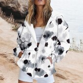 Majice za žene Hoodie s patentnim zatvaračem Ženske majice s dugim rukavima Jesenska odjeća Prevelike majice s kapuljačom Ležerne modne jakne Y2k Odjeća