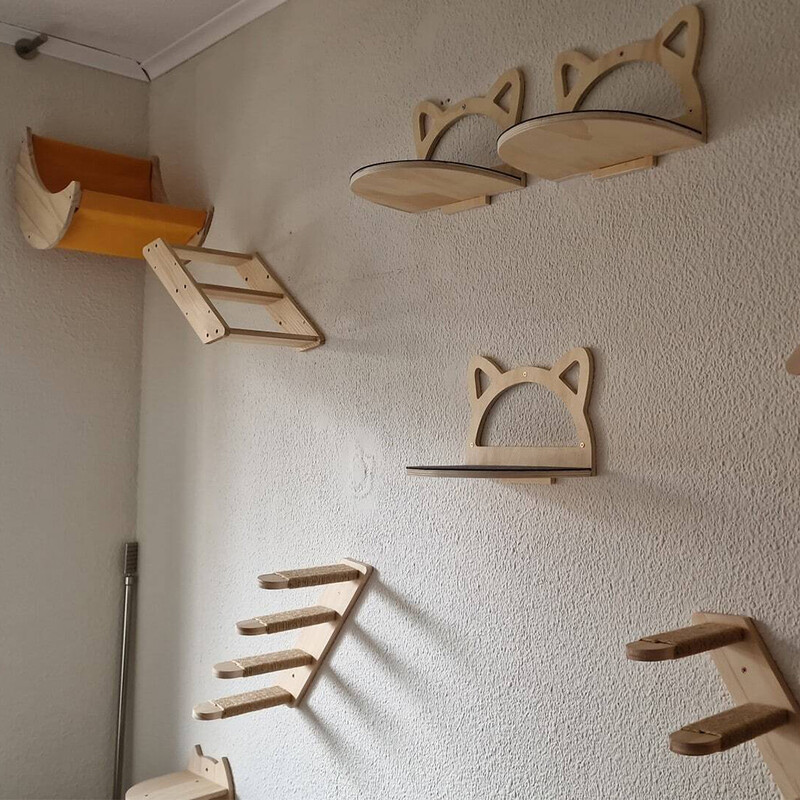 Viseći most za mačke Kavez za mačke Užad od sisala Ljestve Namještaj za kućne ljubimce Mjesec Viseća mreža Mačka Stablo Toranj Pedala Aktivnost mačke Spavanje