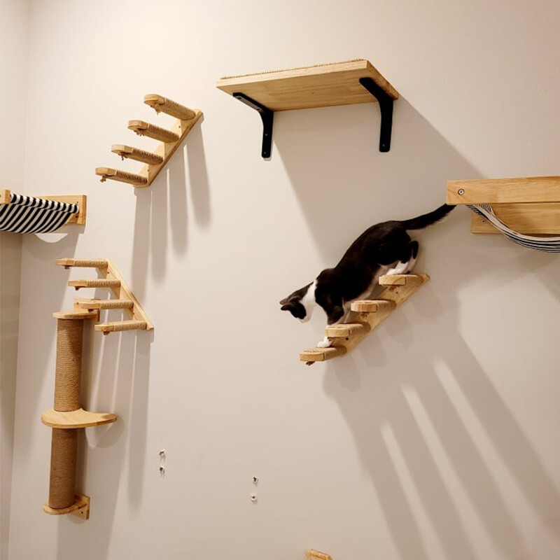 Viseći most za mačke Kavez za mačke Užad od sisala Ljestve Namještaj za kućne ljubimce Mjesec Viseća mreža Mačka Stablo Toranj Pedala Aktivnost mačke Spavanje