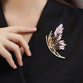 Broșă fluture cu strass colorat coreeană, personalizată, blazer pentru femei, cu insecte, decorare pentru petrecere, bijuterii pentru fete, cadou