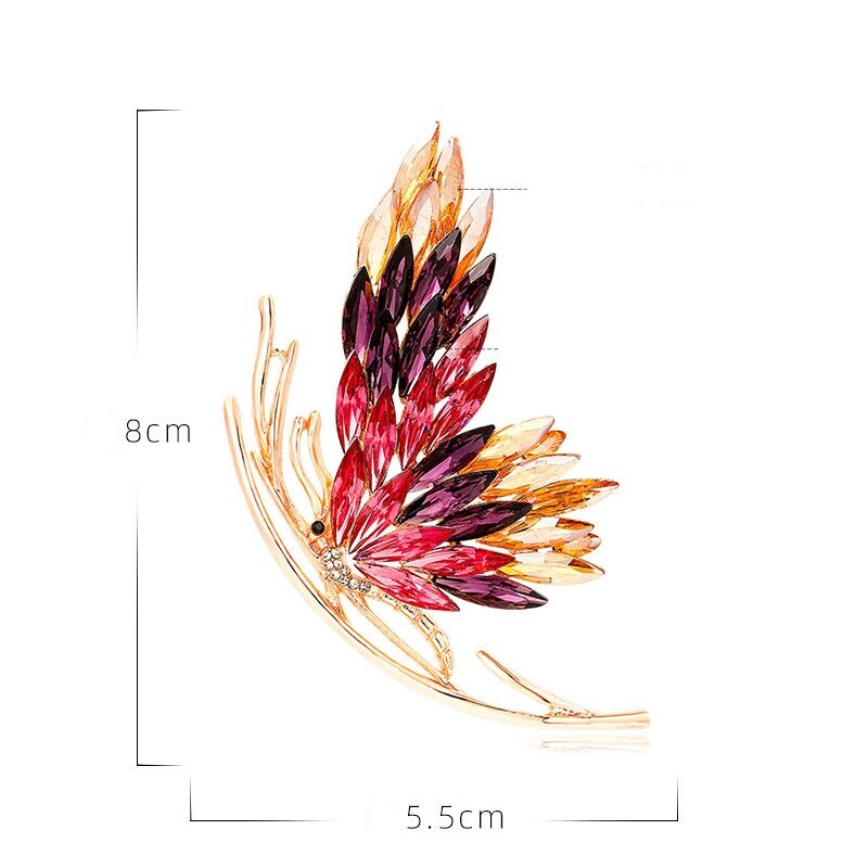 Broșă fluture cu strass colorat coreeană, personalizată, blazer pentru femei, cu insecte, decorare pentru petrecere, bijuterii pentru fete, cadou
