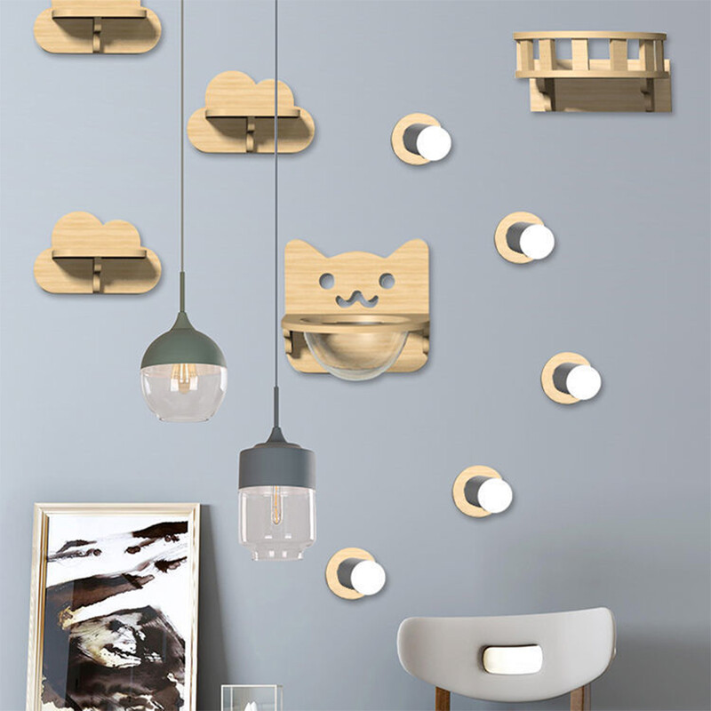 Police za penjanje za mačke Zidna platforma i viseća mreža s grebalicom Mačke za kućne ljubimce Drveni namještaj za spavanje i igru