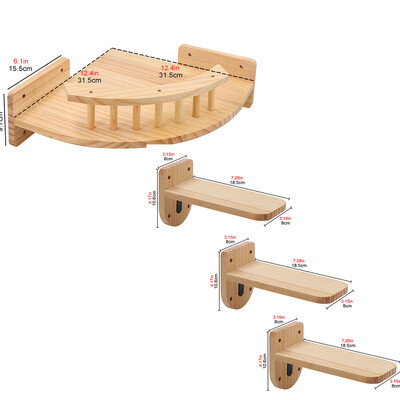 Macskafal Macskafa fából készült mászópolcok Macska függőágy híd szizál létrával és platformmal a cicabútorok játszóteréhez