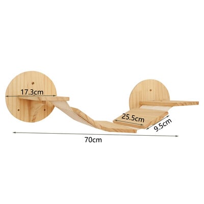 Mobilier de perete pentru cățărat Trepte pentru hamac Rafturi și stinghii pentru pisici de interior Sală de sport Junglă Dormit Scărpinat Joacă