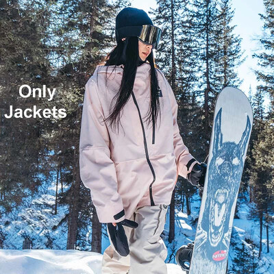 2025-ös új téli, tömör kültéri sídzseki női férfi, szélálló, vízálló, lélegző felnőtt síkabát Cipzáras kapucnis hókabátok