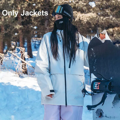 2025-ös új téli, tömör kültéri sídzseki női férfi, szélálló, vízálló, lélegző felnőtt síkabát Cipzáras kapucnis hókabátok