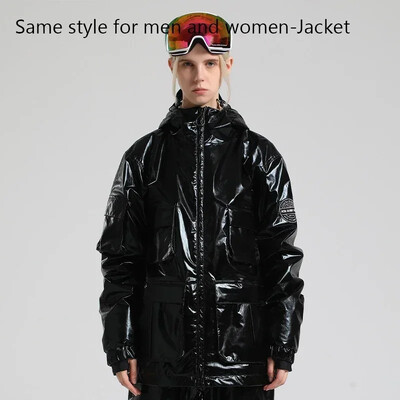 Χειμερινά μπουφάν για σκι Ανδρικά Γυναικεία Αθλητικά για εξωτερικούς χώρους Μπουφάν Snowboard Αντιανεμικό Snowsuit 2024 Αδιάβροχο σκι με κουκούλα ζεστά ρούχα για ζευγάρι