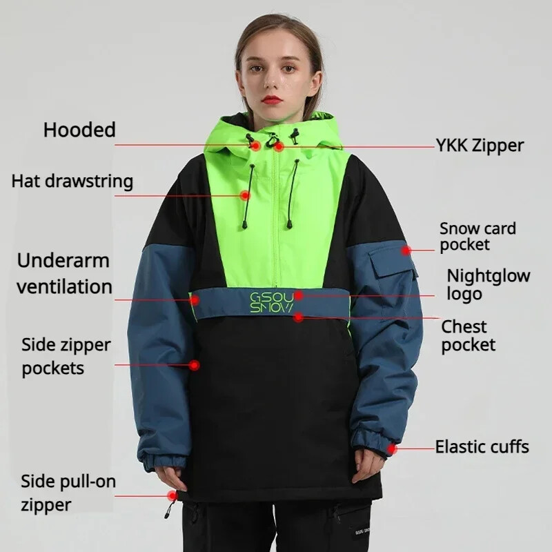 Jachetă de schi de iarnă 2025 pentru cupluri noi pentru femei Topuri Hanorac pentru bărbați Jachetă de snowboard în aer liber haine de schi Pro haină de zăpadă rezistentă la vânt