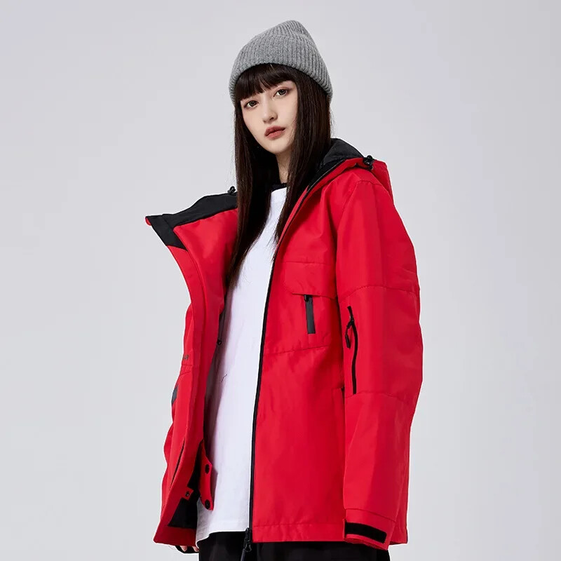 2025. gada jauna silta snovborda jaka, slēpošana, sporta apģērbs, pāris sieviešu kokvilnas sporta mētelis ziemas sniegā, brīvi elpojoši sniega topi