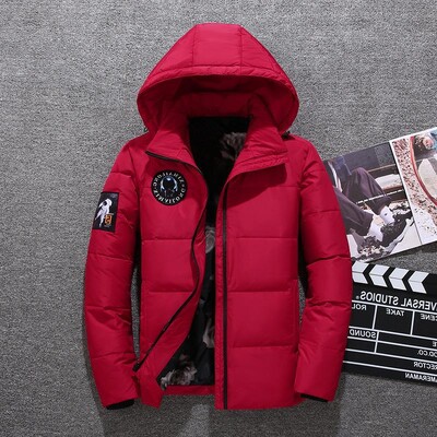 Akciós divat Téli nagy kapucnis kacsatolldzsekik Férfi Meleg, Minőségi Pehelykabátok Férfi Alkalmi Téli Felsőruházat Down Parkák