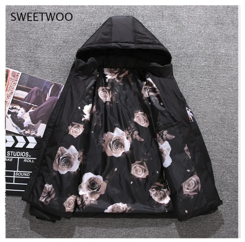 Akciós divat Téli nagy kapucnis kacsatolldzsekik Férfi Meleg, Minőségi Pehelykabátok Férfi Alkalmi Téli Felsőruházat Down Parkák