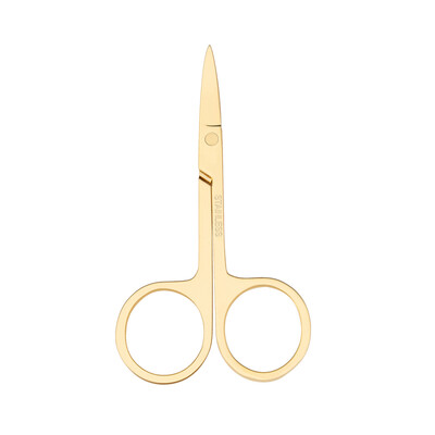 Foarfece de machiaj de gene cu ridicata pentru extensia genelor și foarfece de machiaj din oțel inoxidabil pentru sprâncene cu logo imprimat