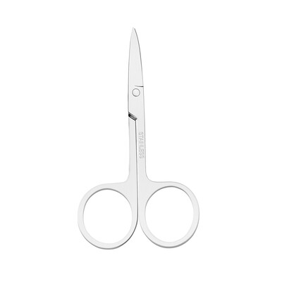 Foarfece de machiaj de gene cu ridicata pentru extensia genelor și foarfece de machiaj din oțel inoxidabil pentru sprâncene cu logo imprimat