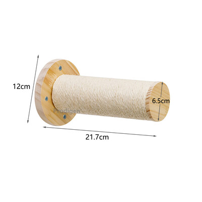 Επιτοίχια αιώρα κρεβατιού για γάτες για μεγάλες γάτες ή γατάκι από ξύλο και σιζάλ σχοινί τοίχου ράφια και κουρνιές Έπιπλα κρεβατιού Jumping