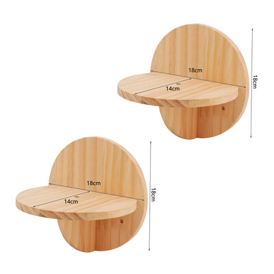 Επιτοίχια αιώρα κρεβατιού για γάτες για μεγάλες γάτες ή γατάκι από ξύλο και σιζάλ σχοινί τοίχου ράφια και κουρνιές Έπιπλα κρεβατιού Jumping