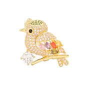Ptica Broš Kristalna igla Anti-Exposure Odjeća Ruksak Dodaci na rever Životinjski nakit Žene Djevojke Darovi