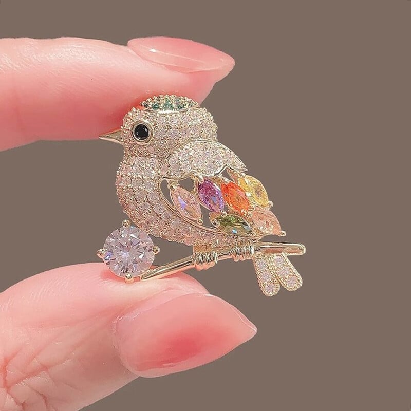 Ptica Broš Kristalna igla Anti-Exposure Odjeća Ruksak Dodaci na rever Životinjski nakit Žene Djevojke Darovi