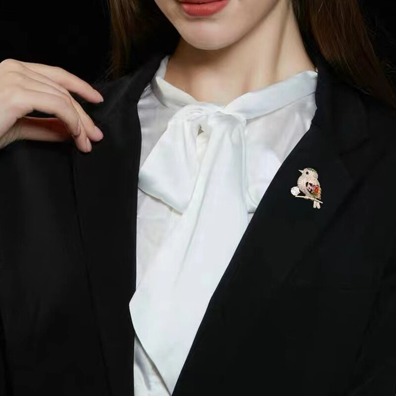 Ptica Broš Kristalna igla Anti-Exposure Odjeća Ruksak Dodaci na rever Životinjski nakit Žene Djevojke Darovi