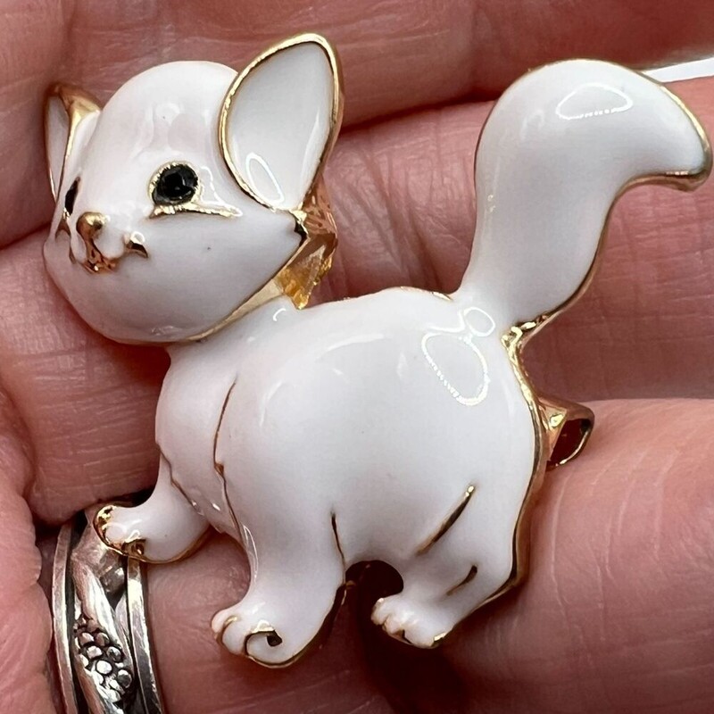 Novi broševi s bijelom mačkom za žene, modni korzaž sa slatkim životinjama, slatka značka, igle za ovratnik košulje, dodaci za odjeću, darovi