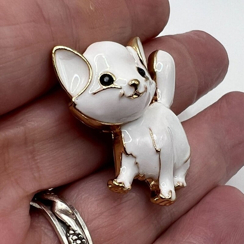 Novi broševi s bijelom mačkom za žene, modni korzaž sa slatkim životinjama, slatka značka, igle za ovratnik košulje, dodaci za odjeću, darovi