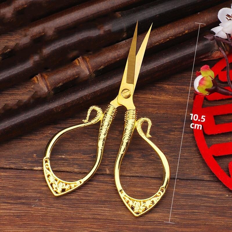 Foarfece de broderie din oțel inoxidabil Foarfece vintage retro cu punct în cruce pentru tăierea firului pentru țesături, pentru cusut, foarfece de cusut
