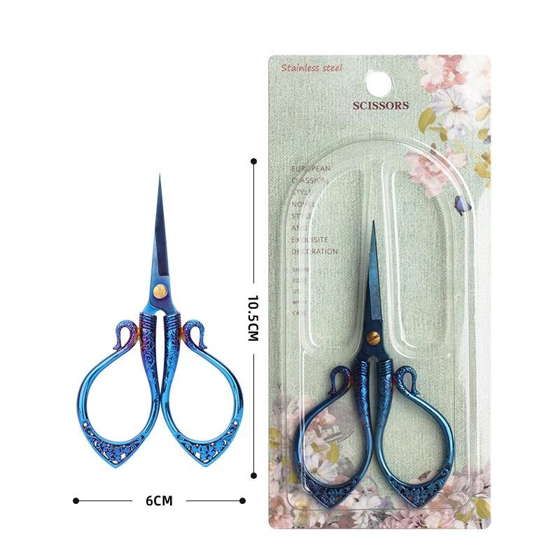 Foarfece de broderie din oțel inoxidabil Foarfece vintage retro cu punct în cruce pentru tăierea firului pentru țesături, pentru cusut, foarfece de cusut