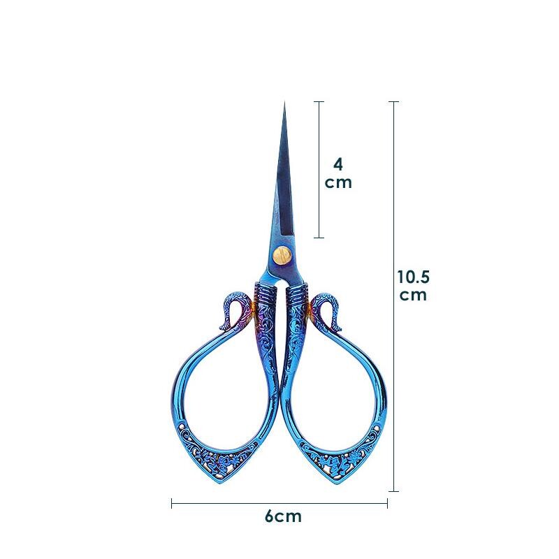 Foarfece de broderie din oțel inoxidabil Foarfece vintage retro cu punct în cruce pentru tăierea firului pentru țesături, pentru cusut, foarfece de cusut