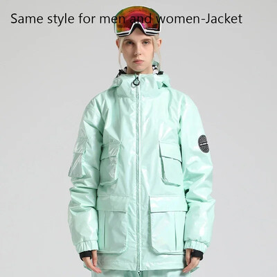 Ziemas slēpošanas jakas vīriešiem sievietēm āra sporta snovborda jaka vēja necaurlaidīgs sniega tērps 2024 ūdensizturīgs slēpošanas kapuci silts pāra apģērbs