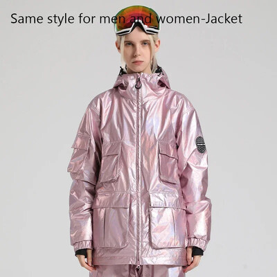 Ziemas slēpošanas jakas vīriešiem sievietēm āra sporta snovborda jaka vēja necaurlaidīgs sniega tērps 2024 ūdensizturīgs slēpošanas kapuci silts pāra apģērbs