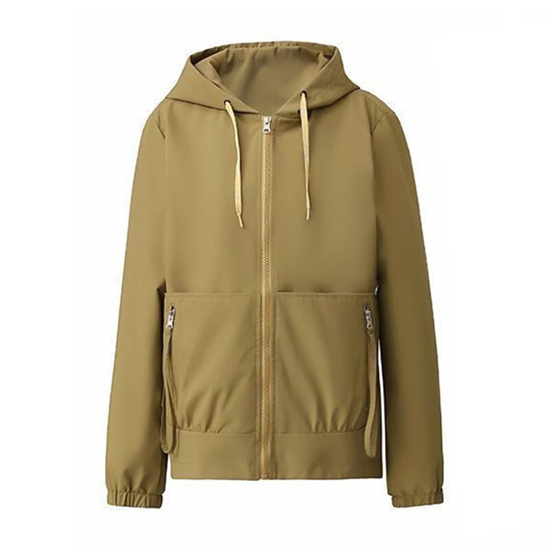 Haine pentru femei, primăvară, toamnă, jachetă scurtă Top 2024, noi, jachetă de vânt pentru femei, coreeană, ocazională, cu glugă, haină pentru femei.