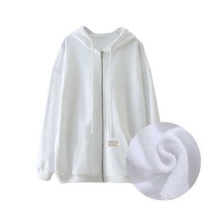 Moda de primăvară, toamnă, pentru femei, de culoare solidă, hanorace, cu mâneci lungi, pentru sport în aer liber, ocazional, cu fermoar, cardigan, jachetă de sus