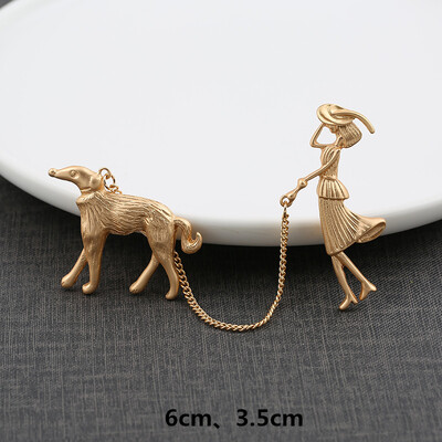 Kshmir Geometrijski broš Vintage djevojačka haljina Broš ukrašen delikatnim brošem Metalni biserni ukrasi