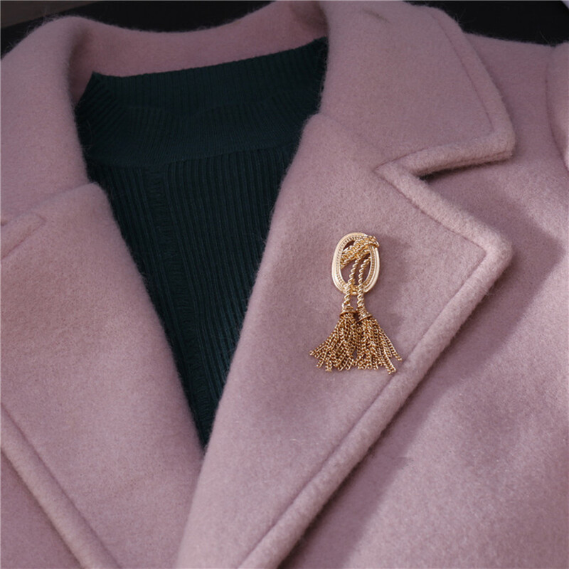 Kshmir Geometrijski broš Vintage djevojačka haljina Broš ukrašen delikatnim brošem Metalni biserni ukrasi