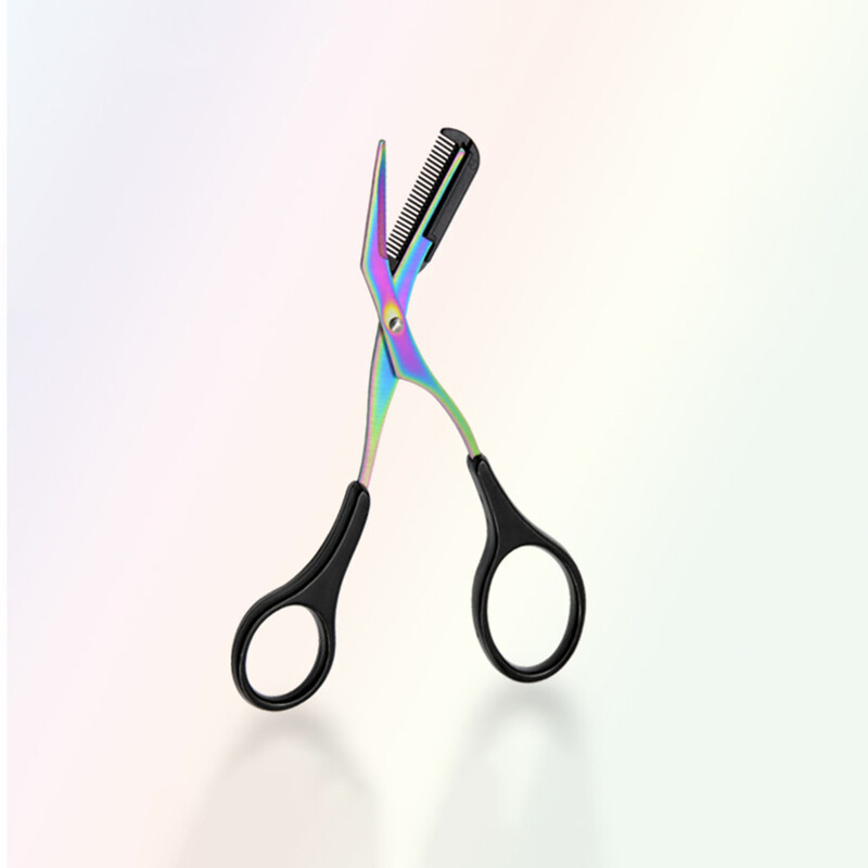 Trimer za obrve Škare s češljem Uklanjanje dlačica s lica Uređivanje Oblikovanje Brijač Kozmetički pribor za šminkanje