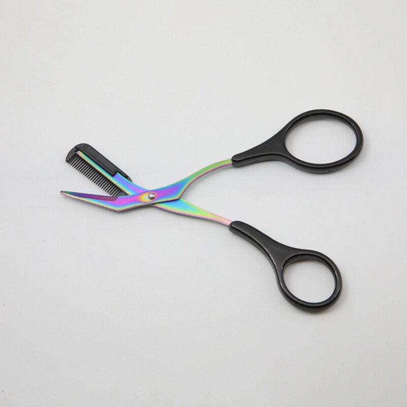 Trimer za obrve Škare s češljem Uklanjanje dlačica s lica Uređivanje Oblikovanje Brijač Kozmetički pribor za šminkanje