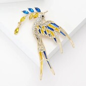 Broșe populare emailate cu porumbelul păcii pentru femei, Ucraina, strasuri, ace spice de grâu, pentru petrecere, pentru birou, pentru prieteni, cadouri, accesorii