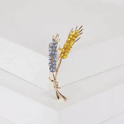 Broșe populare emailate cu porumbelul păcii pentru femei, Ucraina, strasuri, ace spice de grâu, pentru petrecere, pentru birou, pentru prieteni, cadouri, accesorii