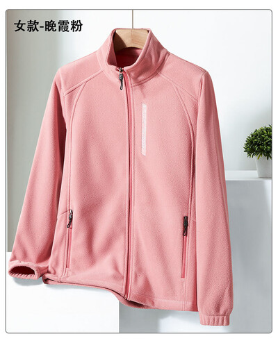 Jauni sieviešu flīsa sporta apģērbi džemperi Biezi Softshell jakas sieviešu rudens ziemas ikdienas termiski biezi vienkrāsaini mēteļi