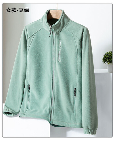 Jauni sieviešu flīsa sporta apģērbi džemperi Biezi Softshell jakas sieviešu rudens ziemas ikdienas termiski biezi vienkrāsaini mēteļi