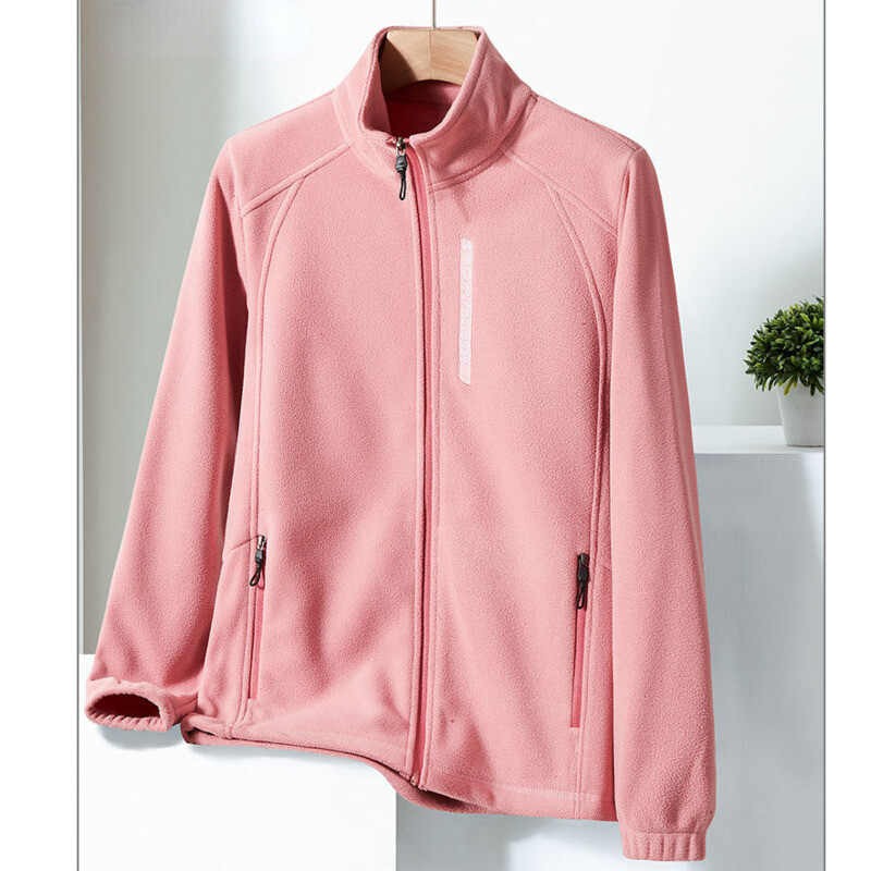 Jauni sieviešu flīsa sporta apģērbi džemperi Biezi Softshell jakas sieviešu rudens ziemas ikdienas termiski biezi vienkrāsaini mēteļi