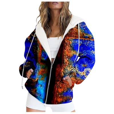 Pulovere pentru femei pentru toamnă și iarnă, pentru doamne, cu gât rotund, cu mânecă lungă, imprimeu, pentru femei, cu fermoar, tunică, jachetă din lână.