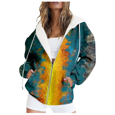 Pulovere pentru femei pentru toamnă și iarnă, pentru doamne, cu gât rotund, cu mânecă lungă, imprimeu, pentru femei, cu fermoar, tunică, jachetă din lână.