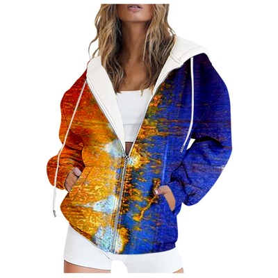 Pulovere pentru femei pentru toamnă și iarnă, pentru doamne, cu gât rotund, cu mânecă lungă, imprimeu, pentru femei, cu fermoar, tunică, jachetă din lână.