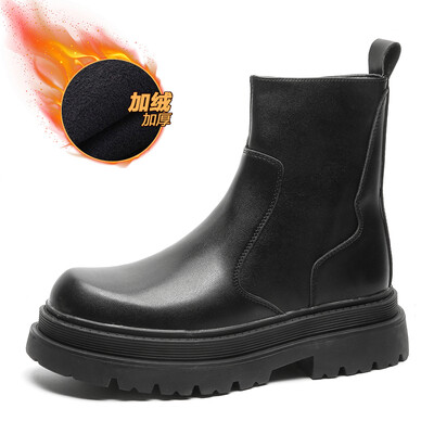 Ādas modes apavi ar augstiem apaviem Vīriešu vispiemērotākie vīriešu motociklistu zābaki ar rokām darināti vīriešu čības Luksusa zīmola vīriešu pamata zābaki